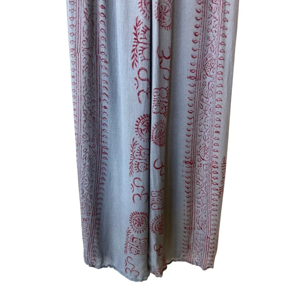 Boho Wide Leg Side Slit Hippie Whimsigoth Pants Size S Festival Indie Celestial